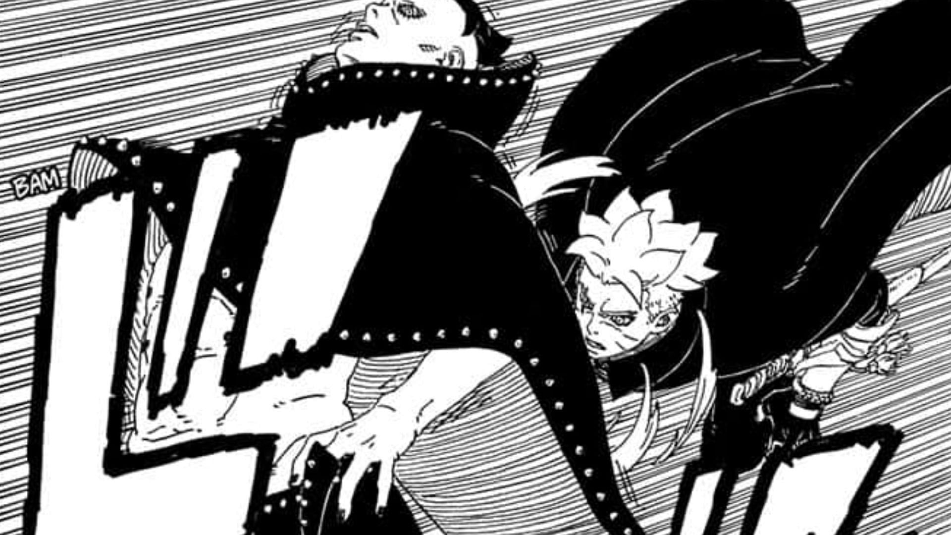 Boruto attacking Jura in Boruto: Two Blue Vortex (Image via Shueisha)